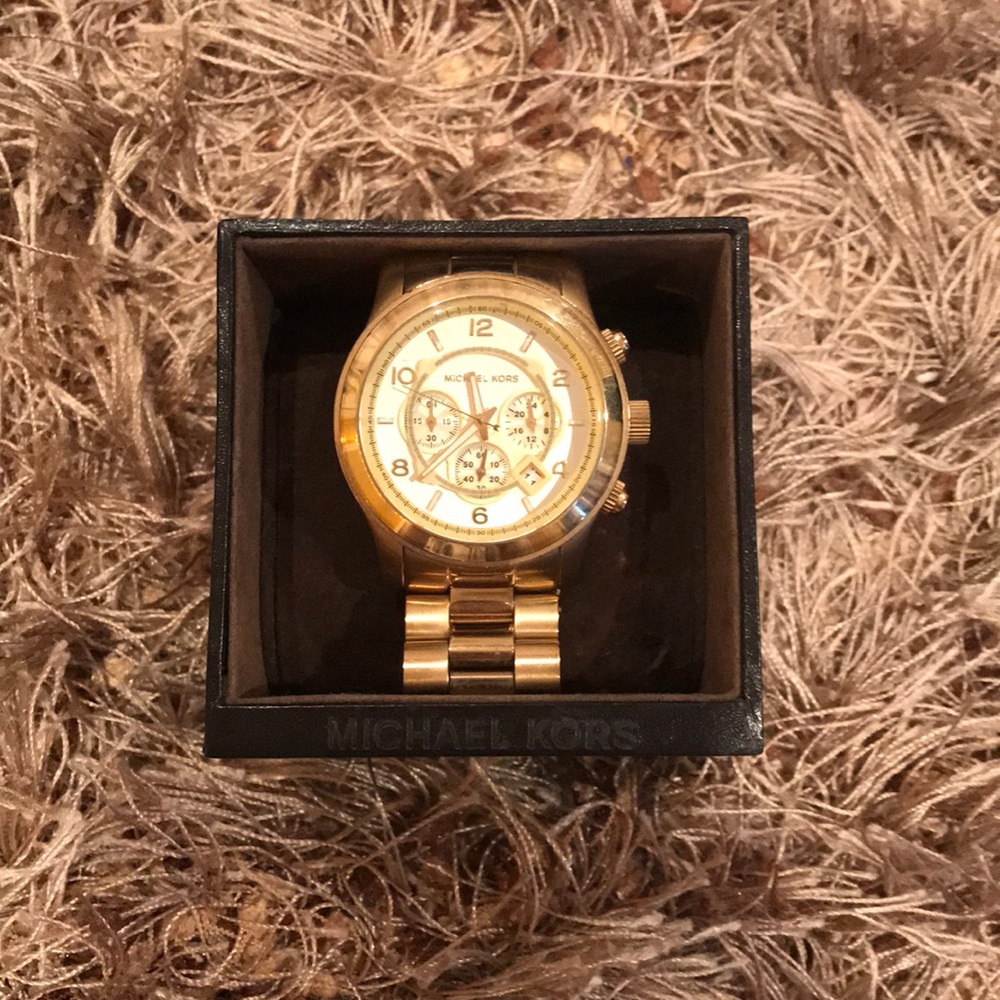 Michael Kora Gold Watch- Large Face